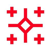 rótulo quadrado da Geórgia com cores da bandeira nacional da Geórgia e símbolo de cinco cruzes