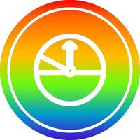 velocímetro circular no espectro do arco-íris vetor