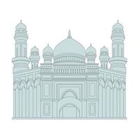 vetor de mesquita plana. mesquita vetorial simples