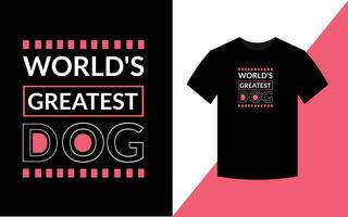 o maior cachorro do mundo, modelo de design de camiseta de cachorro vetor