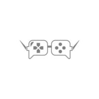 ilustração vetorial de modelo de design de logotipo de ícone de gamepad vetor