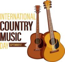 banner do dia internacional da música country vetor