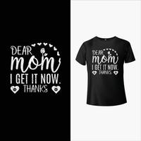 design de camiseta mãe vetor