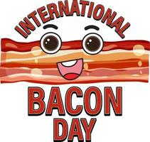 modelo de cartaz do dia internacional do bacon vetor