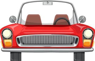 carro vermelho clássico em estilo cartoon vetor