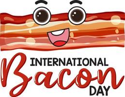 bandeira do dia internacional do bacon vetor