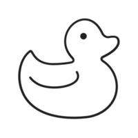 ícone de linha cheia de pato vetor