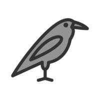 ícone de linha cheia de pássaros vetor
