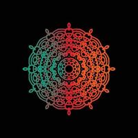arte vetorial de padrão circular em forma de mandala para henna, mehndi, decoração. ilustração decorativa de estilo oriental étnico cor dourada vetor