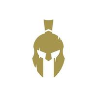 vetor de design de logotipo de capacete espartano. modelo de logotipo espartano