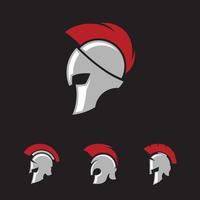 vetor de design de logotipo de capacete espartano. modelo de logotipo espartano