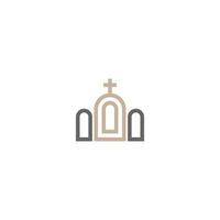 ilustração do ícone do símbolo da igreja vetor