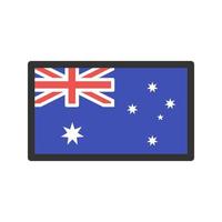 ícone de linha cheia da austrália vetor