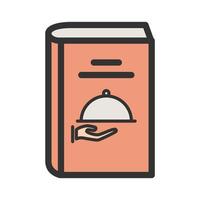 livro de receitas eu preenchi o ícone de linha vetor