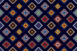 design de padrão sem emenda étnico ikat. tecido asteca tapete mandala ornamentos têxteis decorações papel de parede. fundo de vetor de bordado tradicional de peru étnica boho tribal tribal