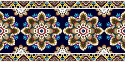 mandala abstrato geométrico étnico sem costura padrão design. tecido asteca tapete mandala têxteis decorações papel de parede. tribal boho mandala nativo peru bordado tradicional de fundo vector. vetor