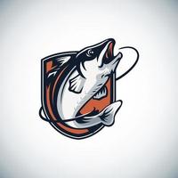 design de logotipo de pesca vetor