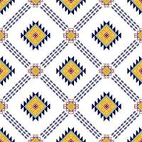 design de padrão sem emenda étnico ikat. tecido asteca tapete mandala ornamentos têxteis decorações papel de parede. fundo de vetor de bordado tradicional de peru étnica boho tribal tribal