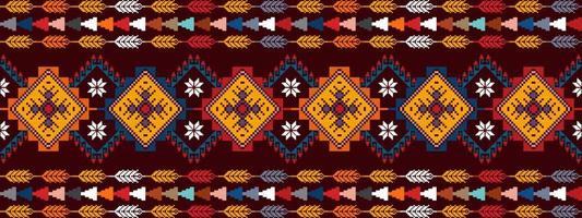 design de padrão sem emenda étnico de motivo geométrico abstrato. tecido asteca tapete mandala ornamentos têxteis decorações papel de parede. fundo de vetor de bordado tradicional de peru étnica boho tribal tribal