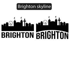 ilustração em vetor silhueta skyline cidade de Brighton