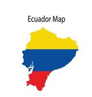 ilustração do mapa do Equador em fundo branco vetor