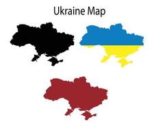 ilustração do mapa da ucrânia em fundo branco vetor