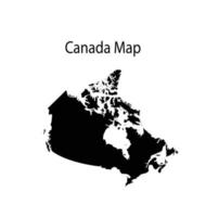 ilustração de mapa do Canadá em fundo branco vetor