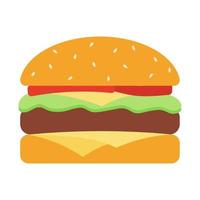 ícone de hambúrguer. comida rápida. ilustração vetorial. vetor