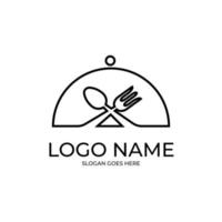 logotipos de restaurante colher e garfo vetor