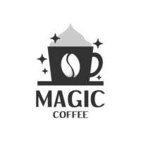 ilustração de chapéu mágico formando um cup.good para cafeteria ou qualquer negócio relacionado ao café. vetor