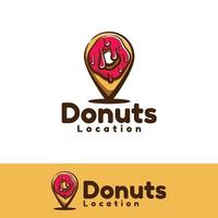 ilustração de arte de localização de donuts vetor