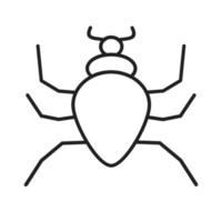 ícone de linha cheia de inseto aranha vetor