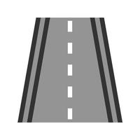 ícone de linha cheia de estrada vetor