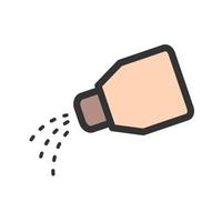 ícone de linha cheia de garrafa de sal vetor