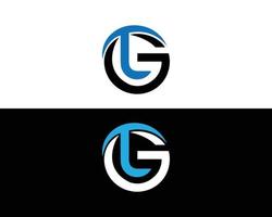 modelo de vetor moderno de ícone de design de logotipo criativo gt e tg.