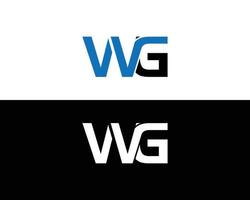 ilustração de conceito de design de ícone de logotipo wg. vetor