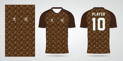 modelo de design de esporte de camisa de futebol marrom vetor