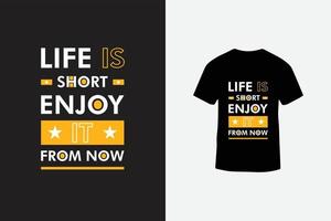 design de camiseta de tipografia criativa com citações motivacionais vetor