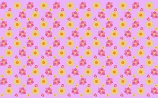 ilustração padrão de margarida e rosas, no fundo rosa, botões de flores de camomila, sem costura padrão floral, conceito de textura padrão floral. impressões mínimas para cartões ou papel de embrulho vetor