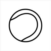 modelo de design de vetor de ícone de bola de tênis simples e limpo