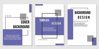 conjunto de modelos de design de capa. fundo branco minimalista e moderno. folheto, brochura, design de catálogo vetor
