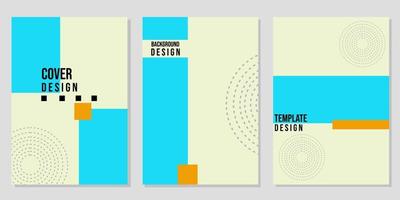 conjunto moderno e simples de modelos de design de capa. fundo branco azul. catálogo, flyer, design de brochura vetor