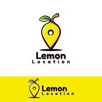ilustração de arte de localização de limão vetor