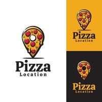 ilustração de arte de localização de pizza vetor