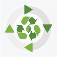 gráfico de vetor eps 10 de reciclagem isolado