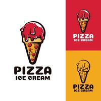ilustração de arte de sorvete de pizza vetor