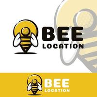 ilustração de arte de localização de abelha vetor