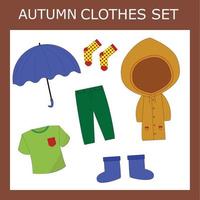 roupas sazonais infantis. temporada de roupas para roupas de outono sazonais infantis de desenhos animados de outono.