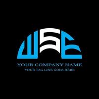 design criativo do logotipo da carta wse com gráfico vetorial vetor