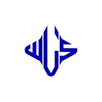 design criativo do logotipo da carta wls com gráfico vetorial vetor